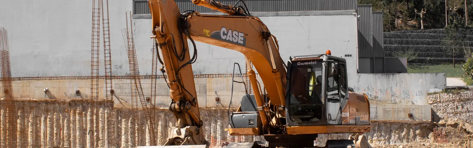 Excavator on a job site in Memphis